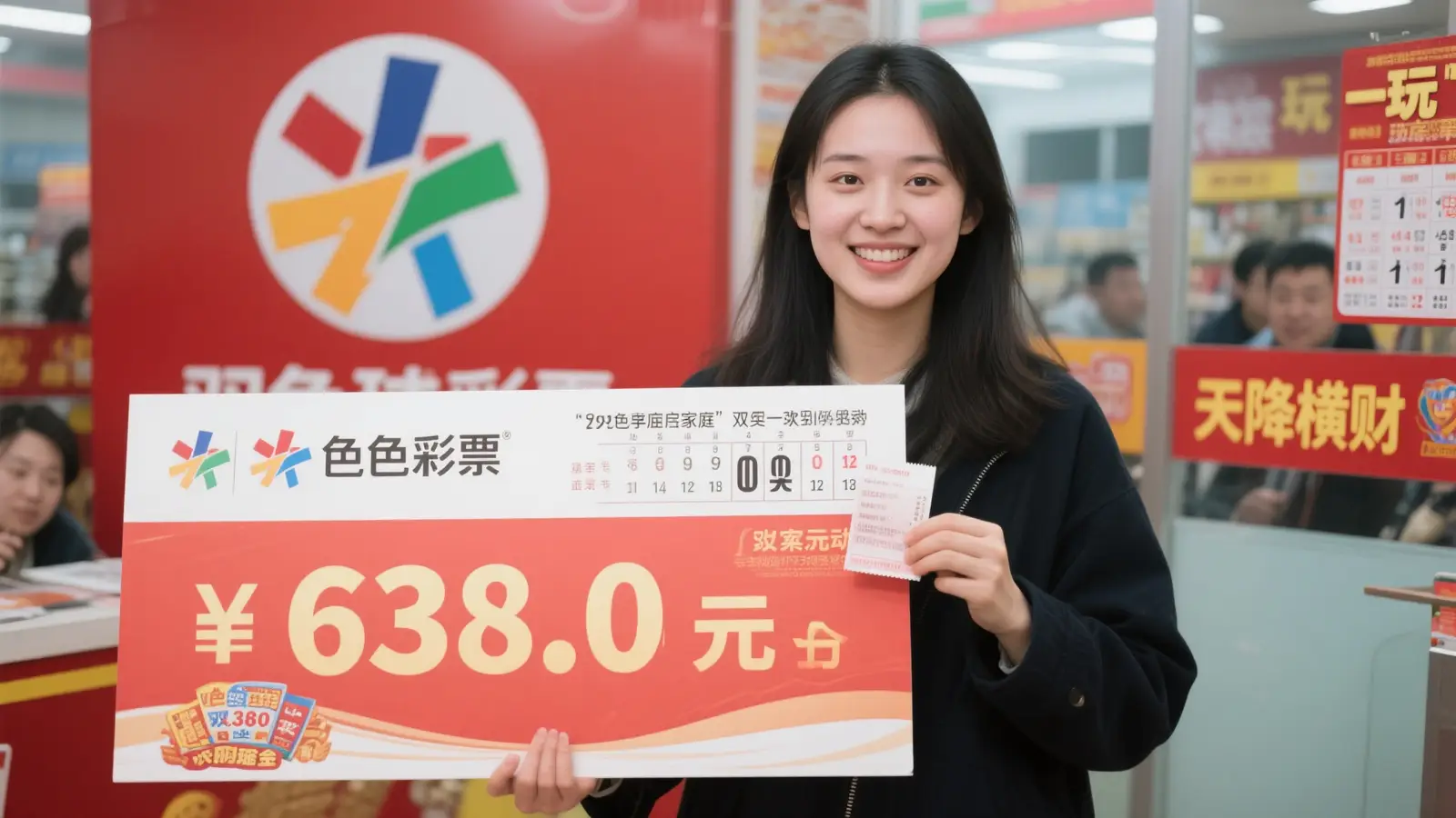 90后女子购彩仅两次即中双色球638万 大奖全交给母亲